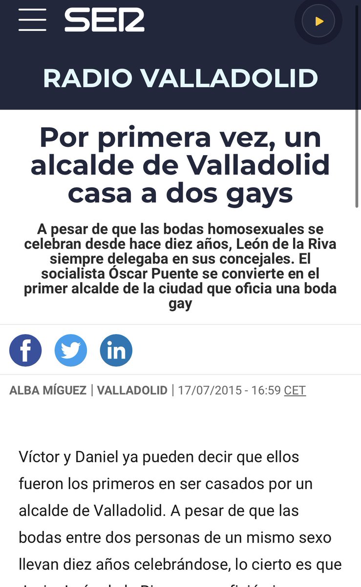 oscar_puente_'s tweet photo. Hoy, como todos los últimos sábados de mes, si la agenda lo permite, oficio bodas. Hoy serán 5. Es lo mismo que hice la jornada de reflexión de hace 4 años. Ha habido bodas que han supuesto hitos. La primera gay. La numero 500. La 1000. La de pandemia. La motera… https://t.co/p9FeR71ce0