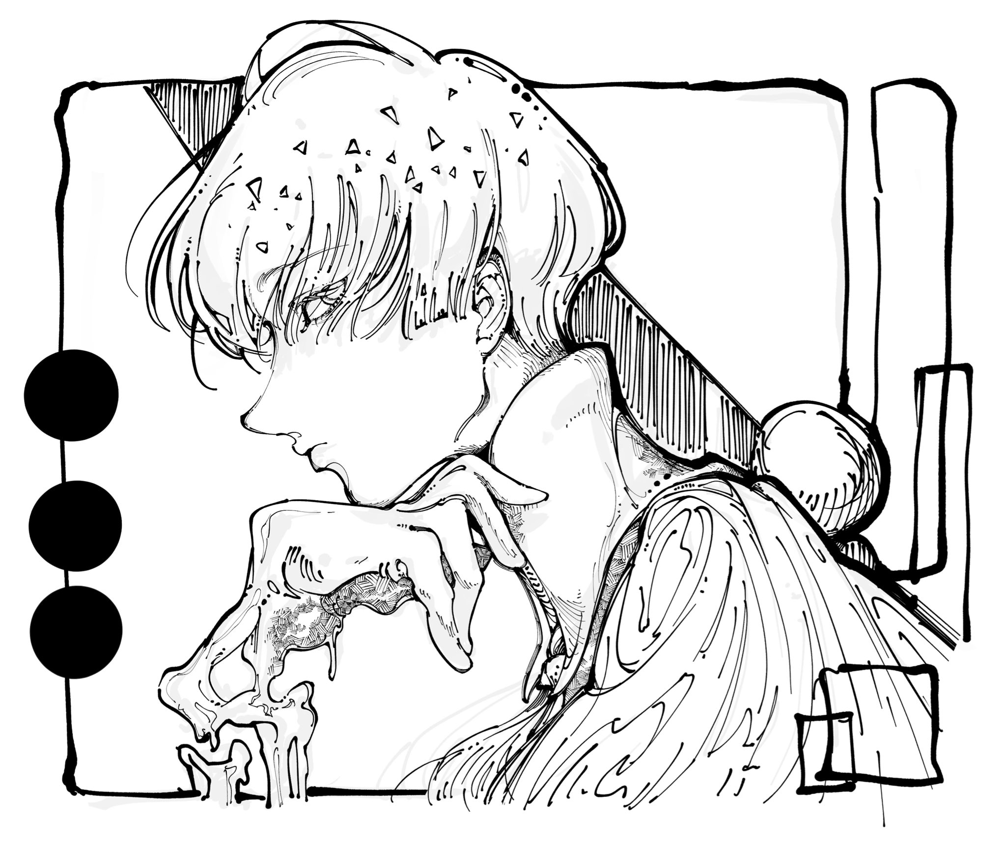 残り1点限り！　フォスフォフィライト イラスト入り複製ミニ色紙 「宝石の国」 Phosphophyllite - Illustration Panel - Land of the Lustrous