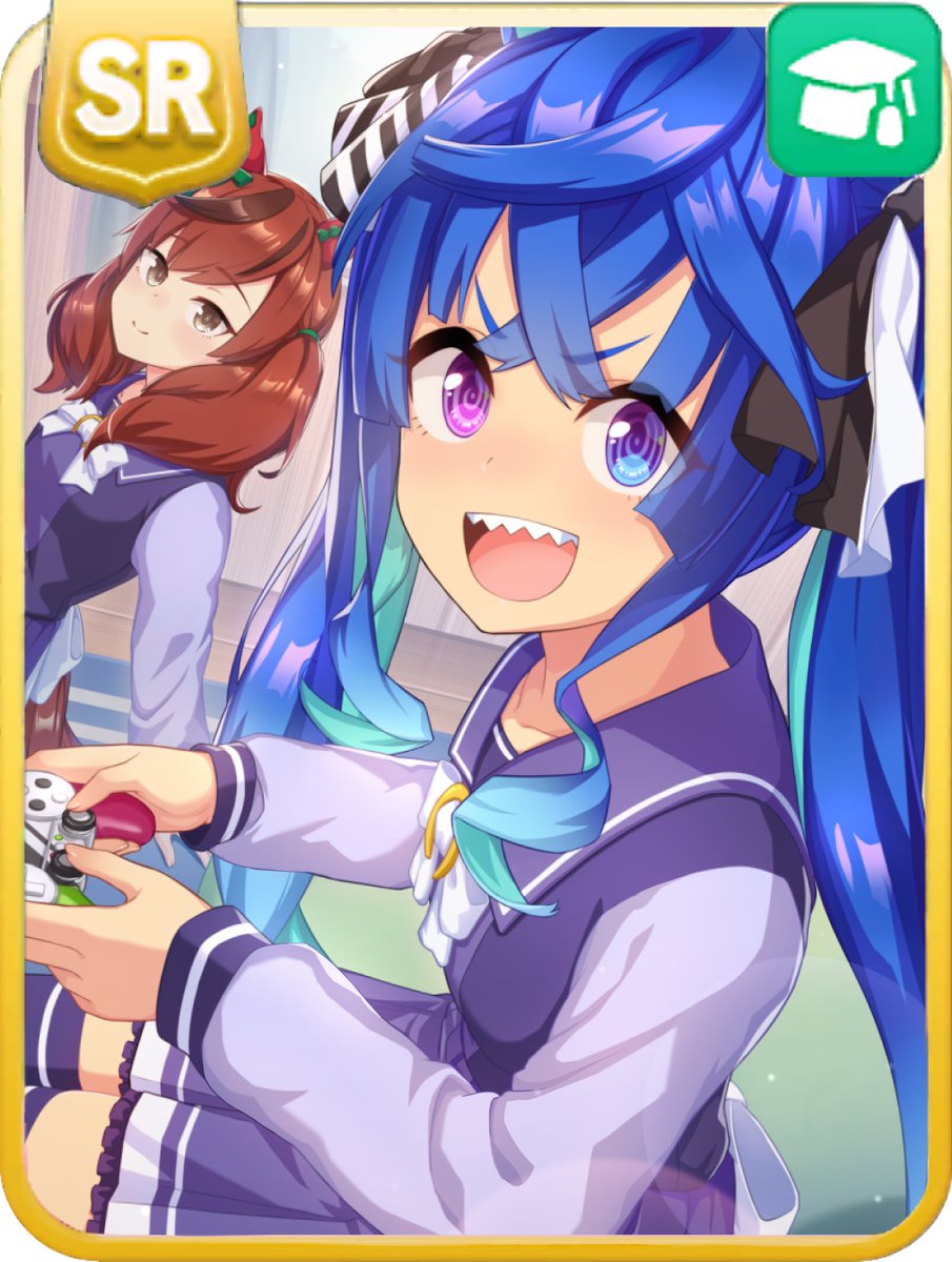 ナイスネイチャ(ウマ娘) ,ツインターボ(ウマ娘) 「【ウマ娘新サポカ情報】 次来るSRサポカは賢さターボだって!? 初SRターボだし」|ヒロツキ＠お仕事募集中のイラスト