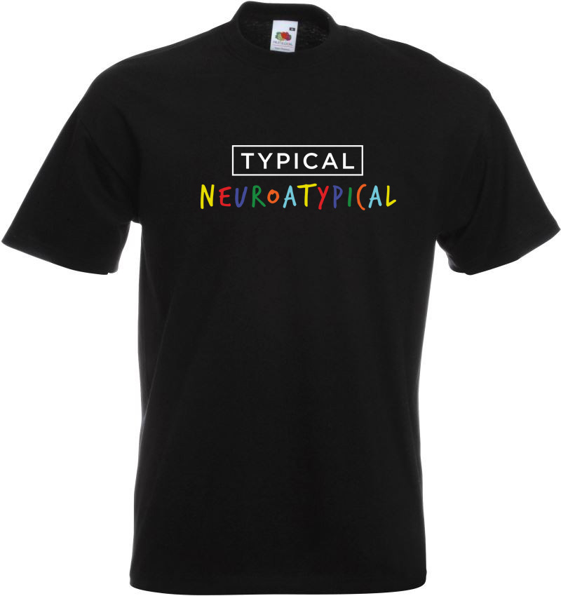 Geekworld_cz's tweet photo. Nové nerd tričko Typical Neurotypical - Některé problémy je třeba brát s humorem a se světem bojovat.
https://t.co/9SxqRhOQGH https://t.co/iSrp2DHCxQ