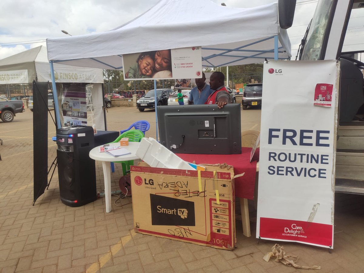 LGEastAfrica's tweet photo. Thika📣📣 Leo ni Leo.
Visit our Care Bus at
Ananas Mall, Makongeni, with your
LG appliances in need of care to
receive a FREE routine service.
#LGCare&Delight
#LGFreeRoutineService
#LGServiceCentre https://t.co/IokVH84rym