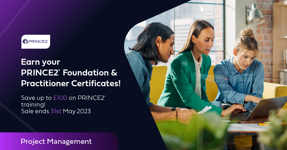 Save £100 on the PRINCE2® 6th Edition Foundation & Practitioner eLearning course. Official Digital Manual & Exams included. Virtual Classroom course also available. Offer ends 31st May. Find out more today. #PRINCE2 #Careers pulse.ly/u7n3zmmb9g
