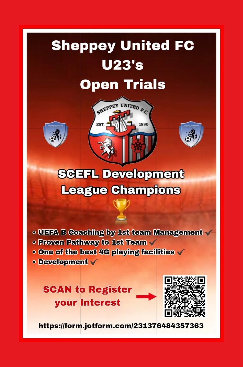 beardo10's tweet photo. SCEFL Development League Champions 🏆 
Sheppey United FC U23's 
OPEN TRIALS coming soon
Register NOW 👇
https://t.co/bAtplOmh5B
@SheppeyUFC @SCEFLeague @KentFA @KCFL1516 @KentYouthLeague 
#Development #pathway https://t.co/naP1rGGK3x