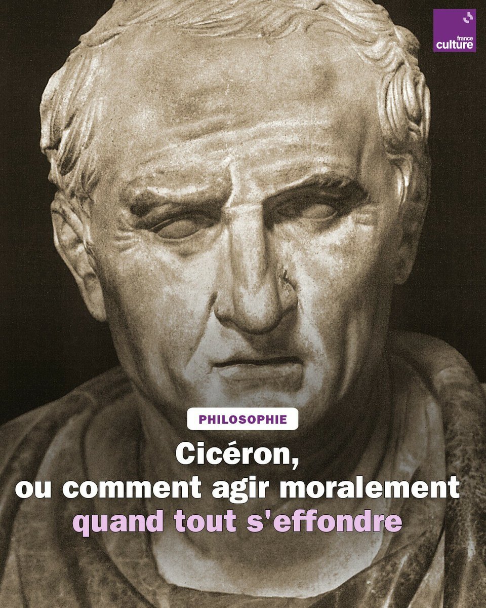 franceculture's tweet photo. "Qui n'empêche pas le mal le favorise." Cicéron, s'il n'est pas forcément un penseur pour les temps de crise, est un penseur pour les temps de grands changements.
➡️ https://t.co/Y0PcLN0PLz https://t.co/qL08NaMJCs