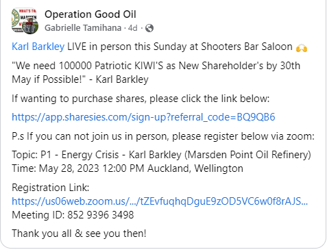 jams_orange's tweet photo. ๐ข #Auckland This Sunday (tomorrow) 12pm Shooters Bar Saloon #SaveMarsdenPoint
There is LIVE on ZOOM for anyone can't be there.
Meeting ID: 852 9396 3498
https://t.co/TEg80Vmo5I https://t.co/ZWl6A6c3Y9