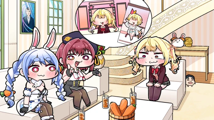 星川サラ、憧れの2人を前に限界オタクになる #ぺこらーと #マリンのお宝 #サラ星図