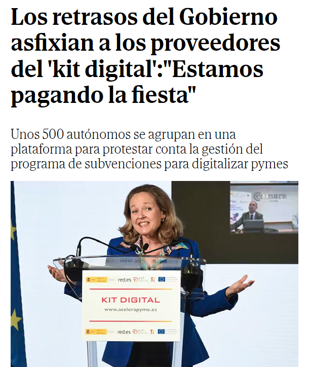 La ineficacia en la gestión del Kit Digital del gobierno está asfixiando a las pymes. 
Entre justificaciones interminables, retrasos en los pagos y criterios arbitrarios, las empresas están pagando el precio de una modernización que se ha convertido en un laberinto burocrático.