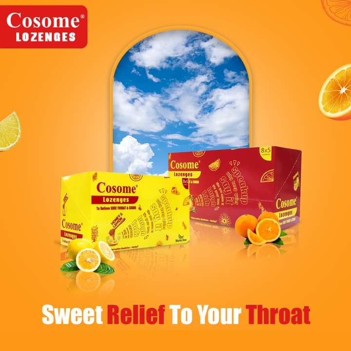 CosomeLozenges's tweet image. Relieve your sore throat with our fruity Cosome lozenges, providing sweet comfort in a small package.
.
Available at your nearest pharmacy or order online from Tabiyat.pk: bit.ly/3MAbb10
.
.
.
#CosomeLozenges #BolnaTouParyga #SoreThroatRelief #SoreThroat