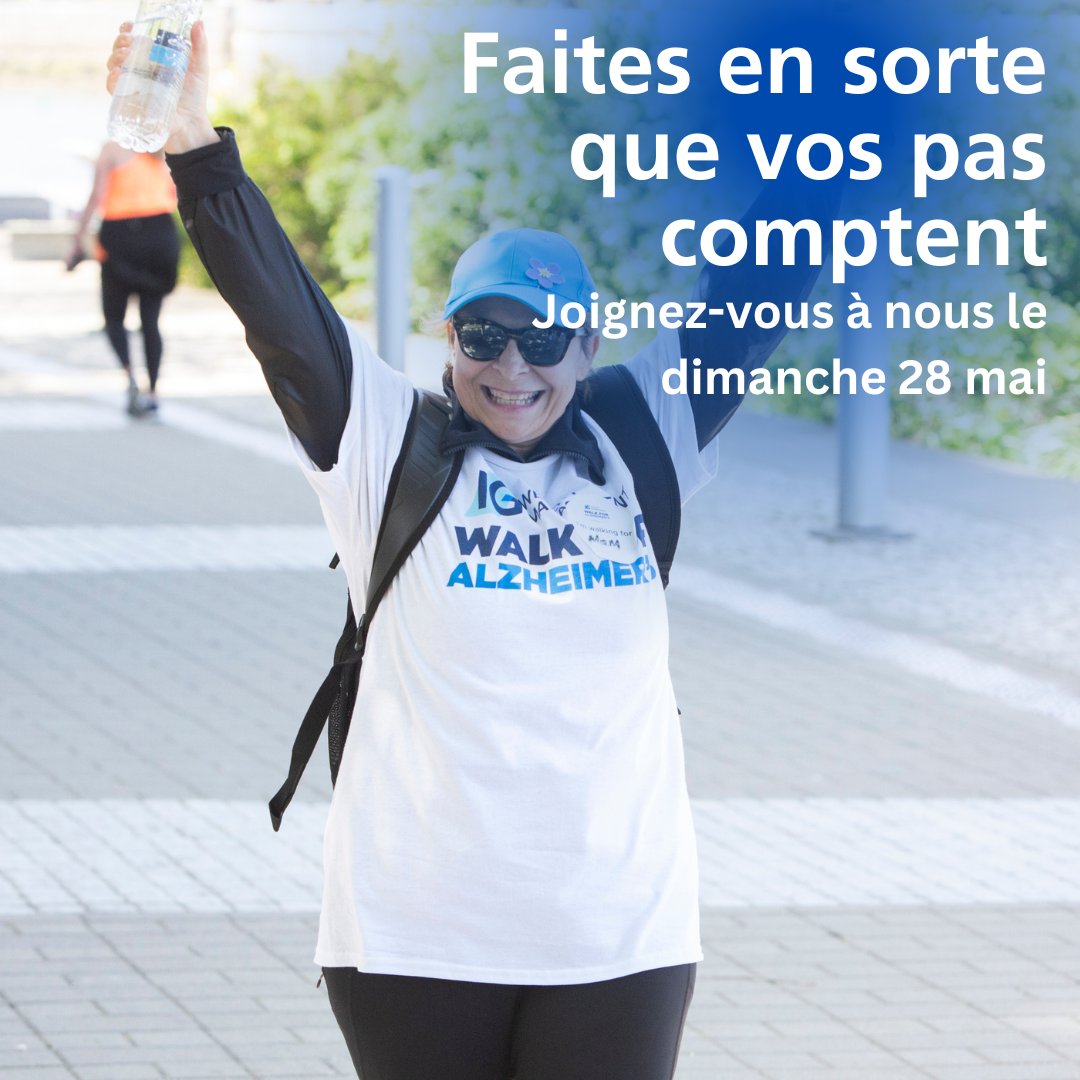 Demain c’est la journée de la Marche   🥳👟 Joignez-vous à nous le 28 mai pour célébrer la campagne et pour rendre hommage aux personnes de notre province touchées par les troubles neurocognitifs. Pour en savoir plus, consultez marchepourlalzheimer.ca
