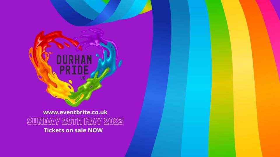 Excited for tomorrow! If you're coming with us and forgotten the details, message the page. Here's hoping the weather stays fine 🙂 🏳️‍🌈🏳️‍⚧️ #durhampride