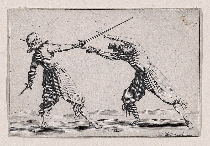 #HistFicMay 27 - Difference to MC

Where do I start?

Just about everything you can think of! 

One is that most men of any social standing in 17th Century England would have been able to use a sword to some degree and therefore my MC can.

I can't!

(Pic: 1617, Jacques Callot)