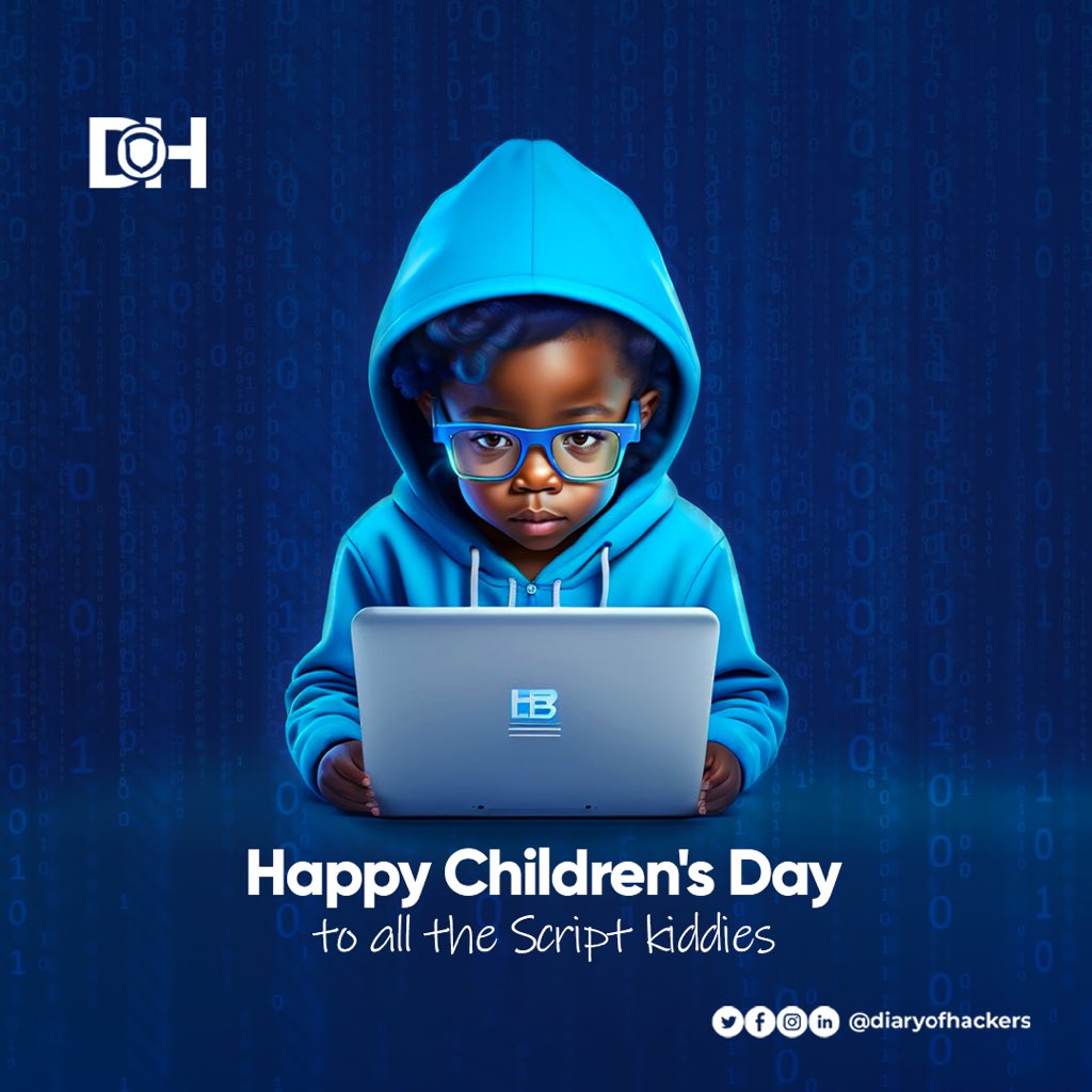 DoHAfrica's tweet image. Happy Children’s Day! To all the young cyber enthusiasts out there, embrace the power of knowledge &amp;amp; rise above being mere script kiddies.

It's time to level up your skills, become ethical hackers, &amp;amp; make a positive impact in the #cybersecurity world.

 #ScriptKiddiesTurnedPros