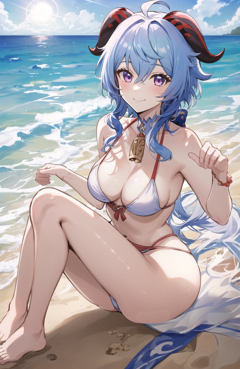 Everyday is getting hotter, nothing better than the beach 🏝️🏊‍♀️

#Ganyu #GanyuMains #GenshinImpact #Hoyoverse #cryo #goat #cryoqueen #原神 #ディシア #aiart #原神 #甘雨 #ganyu #animegirl #ganyumains #stablediffusion