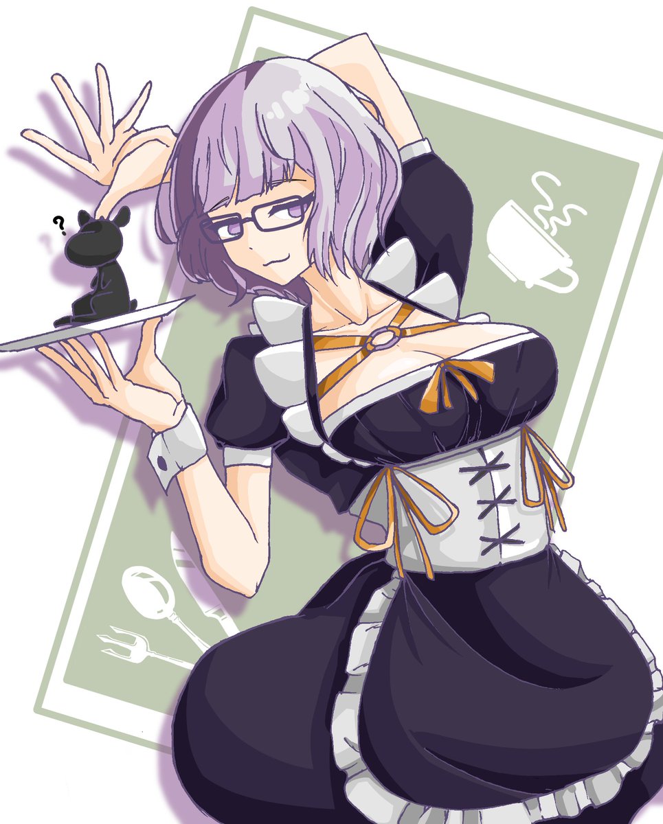 「お題箱より 「メイド服ジャック・ド・モレー」 #FGO」|丸々。のイラスト