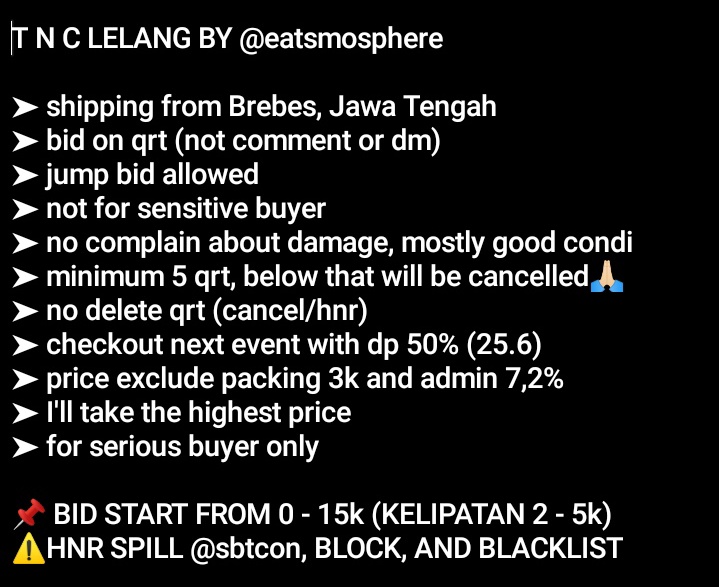 eatsmosphere's tweet photo. ꒰ help rt ꒱ wts / want to sell / lelang pc
⤷ aab nct, seventeen, yeosang ateez photocards 

    ⊹ price start from 2k
    ⊹ bid 2-5k (jump bid allowed)

⚠️ PLEASE READ TNC
📍 JATENG

start : 28 MEI 2023 jam 11.00 WIB
end : 30 MEI 2023 jam 23.59 WIB

🏷️ .tag wts lelang pc https://t.co/xMKr8YiHvr