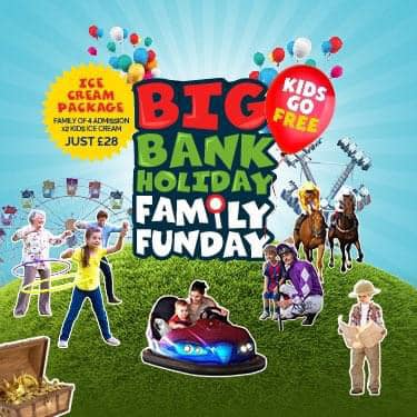 FontwellPark's tweet photo. Tomorrow ☀️

Our Big Bank Holiday Family Fun Day returns!

🏇🏻Epic Jumps racing
🎶 V2 Radio Sussex
🎡 FREE funfair and inflatables
🎨 FREE Facepainting 
🐴 FREE pony rides 
🍔 Tasty food &amp; drink concessions 

KIDS GO FREE ➡️ https://t.co/EDAOACQpOa https://t.co/BDJOFe5nJp