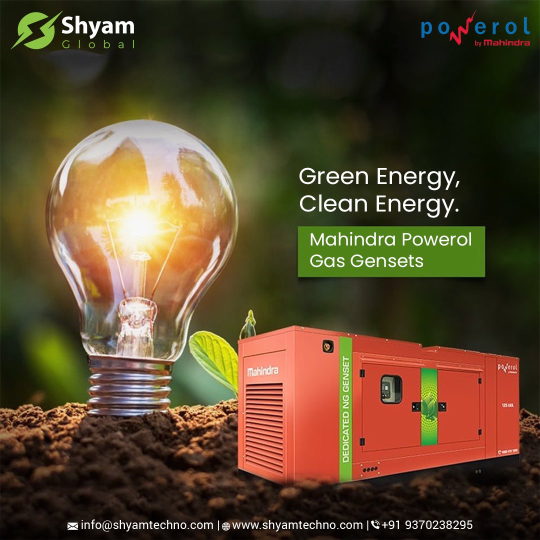 Powering the future with eco-friendly energy! 
.
.
.
.
#genset #backup #energy #PowerUp #powerol #greenery #gogreen #mahindra #shyamglobal