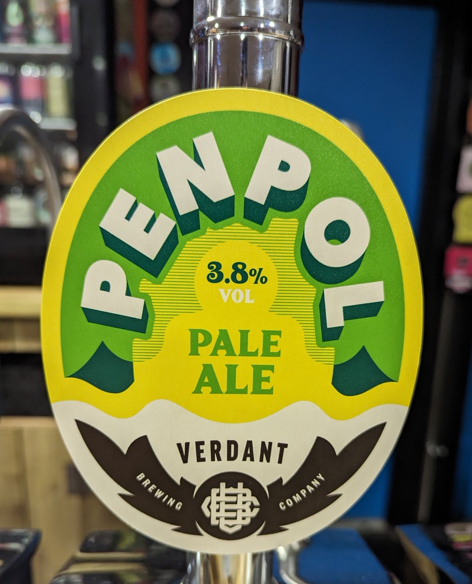 BHZlincoln's tweet photo. The last @VerdantBrew Tap Takeover beer is on the bar!

Penpol is a 3.8% Citra hopped pale ale - perfect for the sunny weather we are having.  Join us from midday today to try it and the other Tap Takeover beers! https://t.co/SPWyzM0NHl