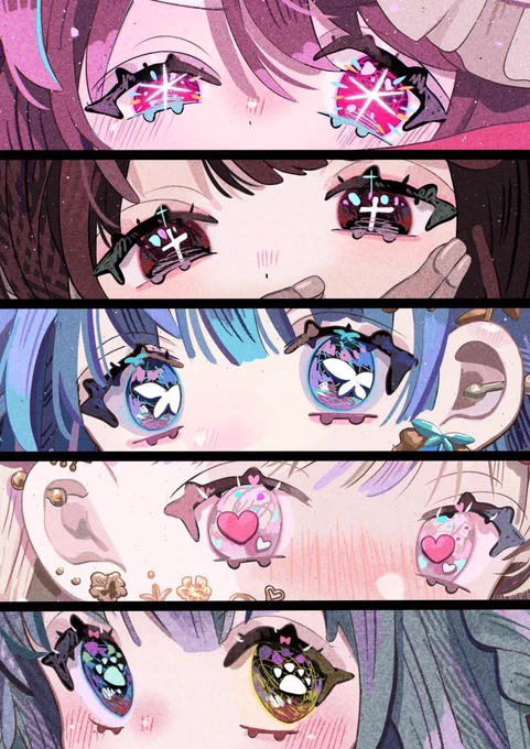 おめめ🌟✝️🦋🩷🐾
 #このタグを見た人は自分の絵柄の目部分を見せる 