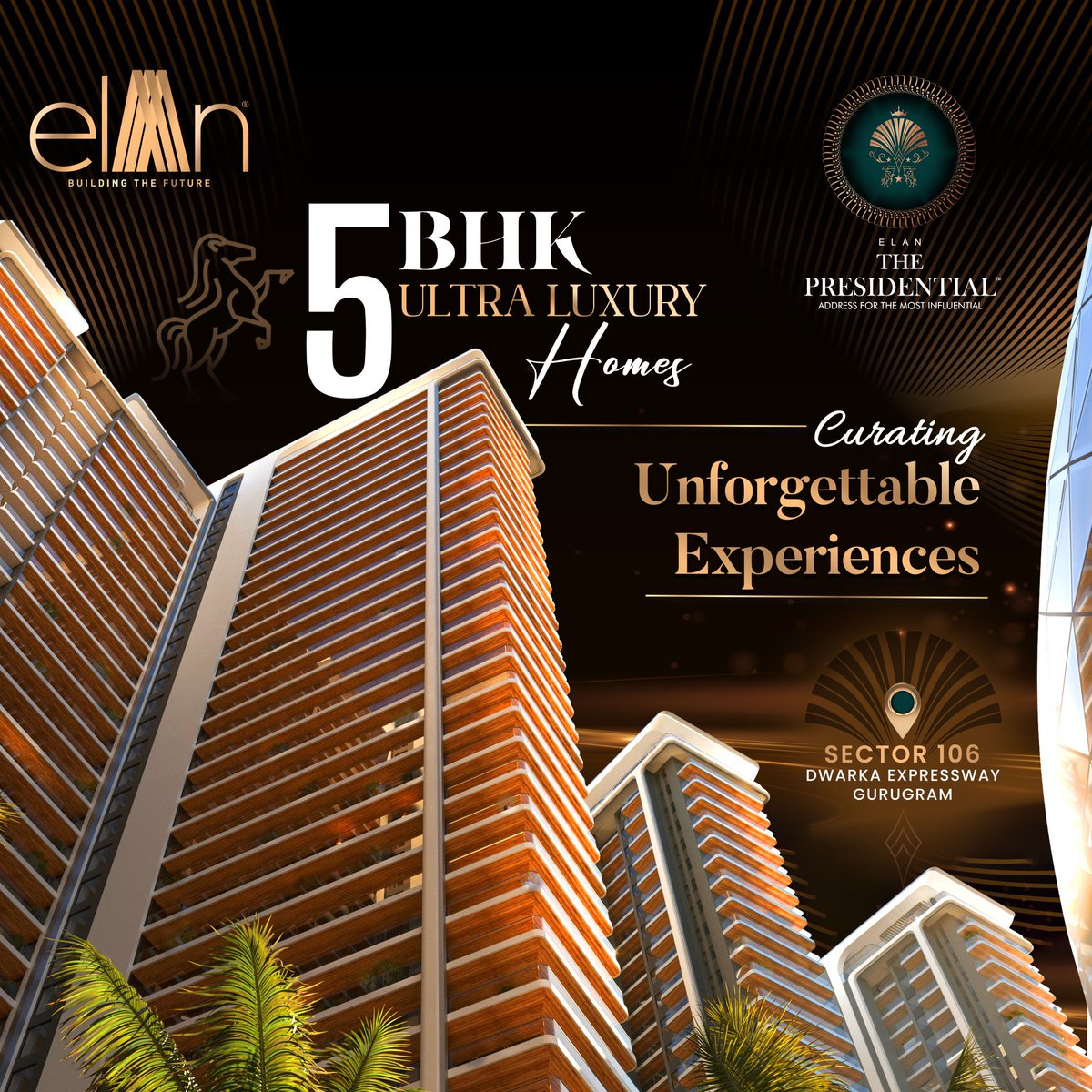 Elanlimited's tweet photo. Indulge in the art of curating unforgettable moments at Elan The Presidential's 5 BHK ultra luxury homes
#ElanGroup #ElanPresidential #Sector106 #ThePresidential #DwarkaExpressway #luxurywithelan #liveatelan #Gurguram #RealEstate #Luxury #Lifestyle #luxurylifestyle https://t.co/0mc7MgKgMc