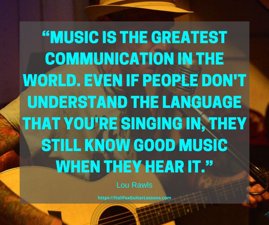 'MUSIC IS THE GREATEST COMMUNICATION IN THE WORLD. EVEN IF PEOPLE DON'T UNDERSTAND THE LANGUAGE THAT YOU'RE SINGING IN, THEY STILL KNOW GOOD MUSIC WHEN THEY HEAR IT.' - LOU RAWLS

#guitarlessons #beginnerguitarlessons #beginnerguitar #guitarlessonsforadults #learntoplayguitar