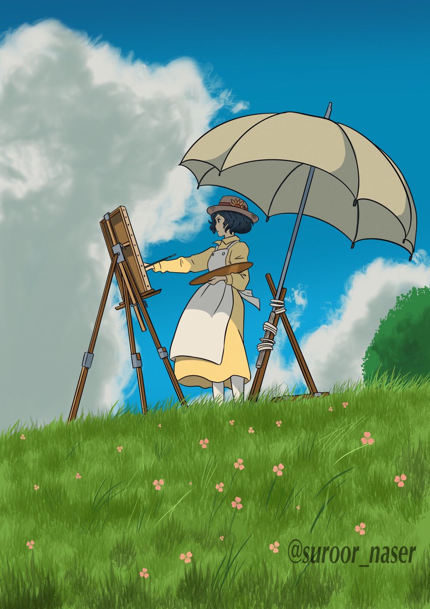 The wind rises @JP_GHIBLI @GhibliUSA 

عمل رقمي عملته البارح في بث تك توك 😊. 

#art #illustration  #ghibliredraw #デジタルイラスト #イラスト