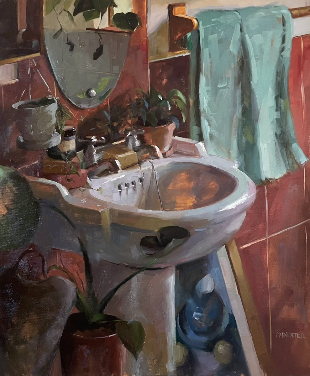 “Dreams of my Washroom” 40x50cm - oil on canvas - is now available through the Royal Scottish Academy annual exhibition online❤️: rsaannualexhibition.org/artists/1289-k…