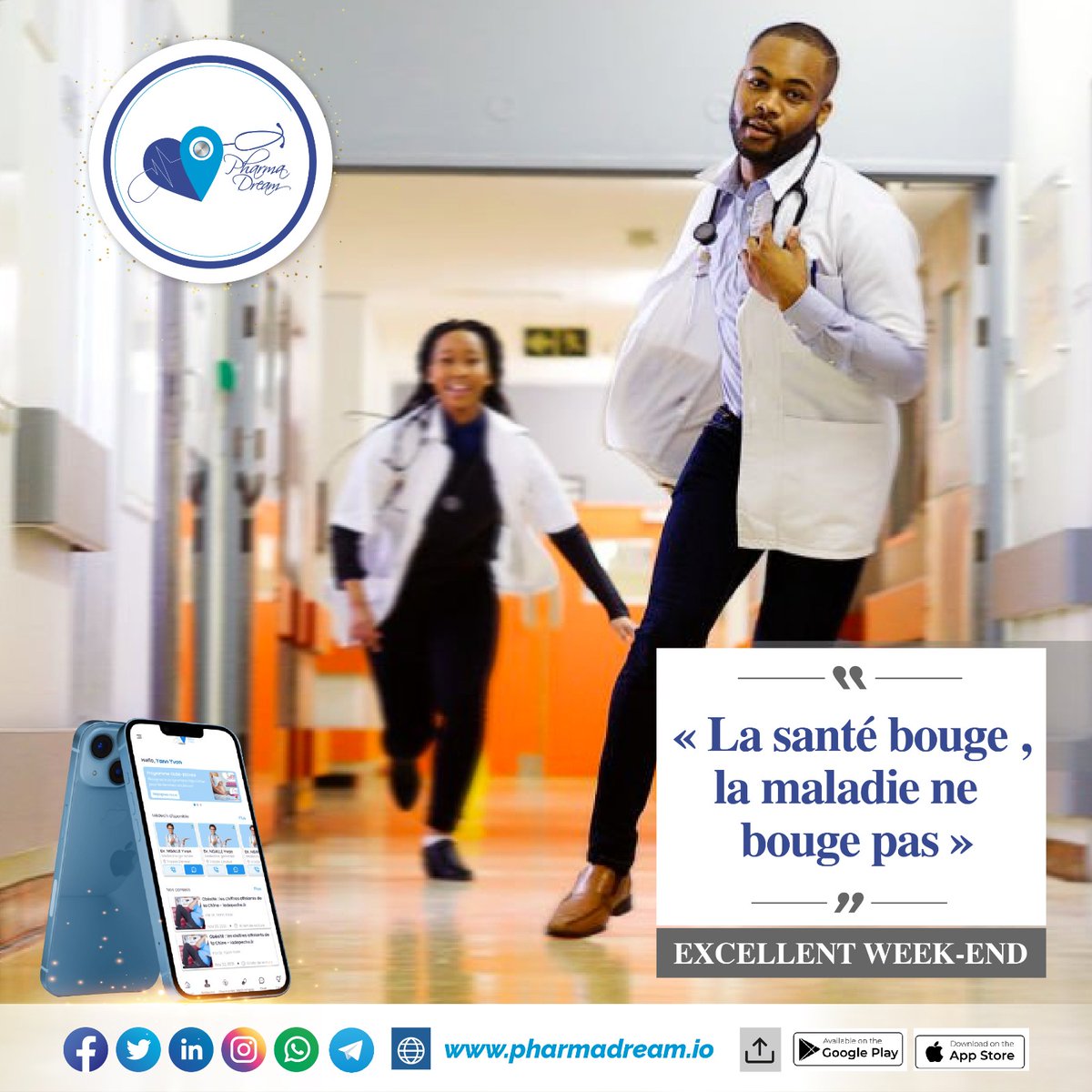 Nous bougeons avec vous ! 💙🤍
Excellent week-end
#lessoinscommeonenrêve  
#santé
#bougerplus