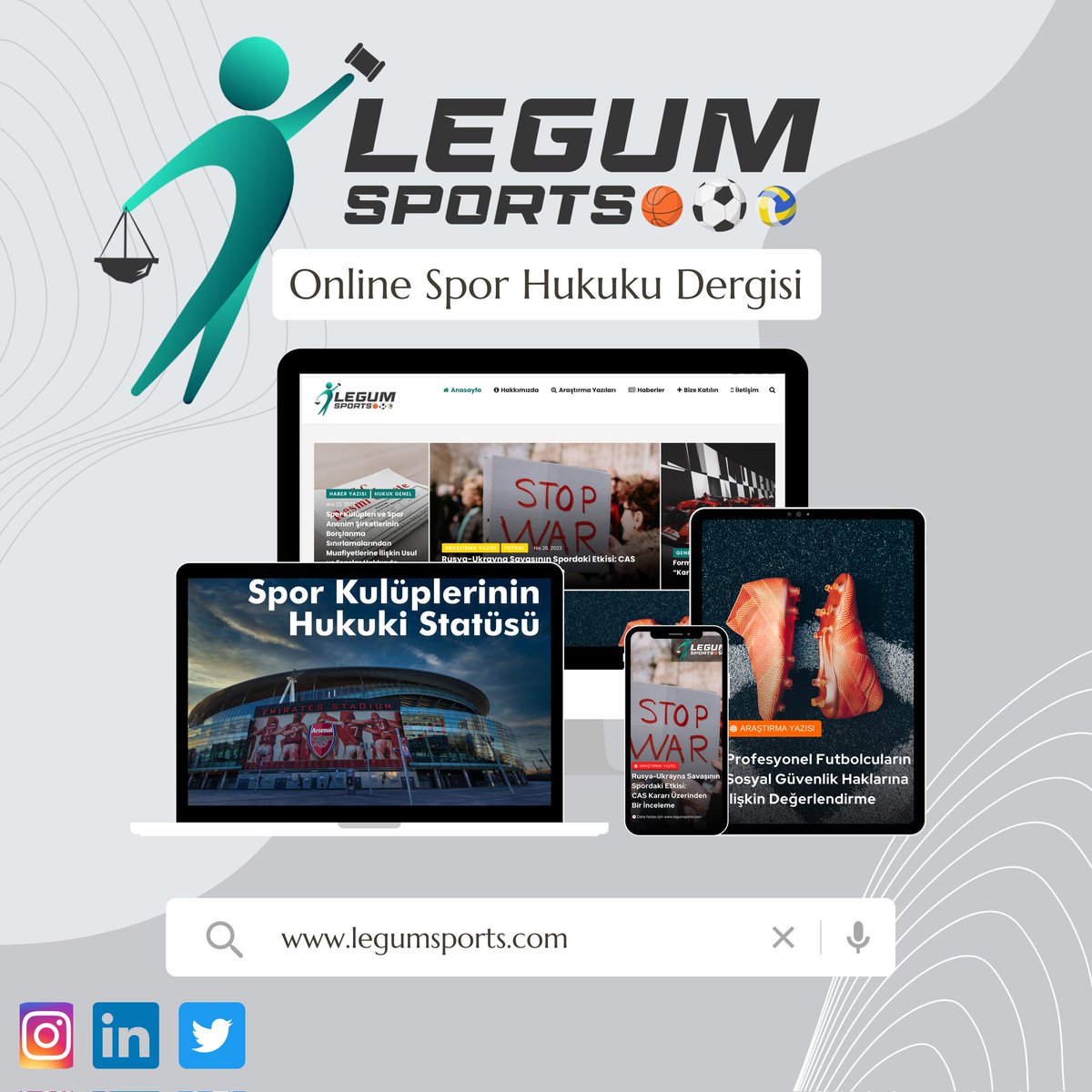 Legum Sports Online Spor Hukuku Dergisi legumsports.com adresinde yayında! Türkiye’nin online spor hukuku dergisinde neler olduğunu yakından takip etmek için sosyal medya hesaplarımızı takip etmeyi unutma!
#legumsports #sporhukuku #sportslaw