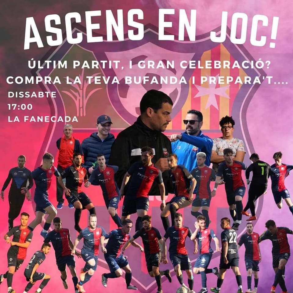 AlcanarAJ's tweet photo. Avui, a les 17h, a La Fanecada, el CF Alcanar té una oportunitat d’or per a aconseguir l’ascens i tornar a la categoria que ha d’estar. La recompensa pot ser molt gran i la tarda molt bonica. 
És un dia històric on hi haurà sorpreses per a tothom qui vinga a animar, no hi falteu! https://t.co/Y0MyreqXCg