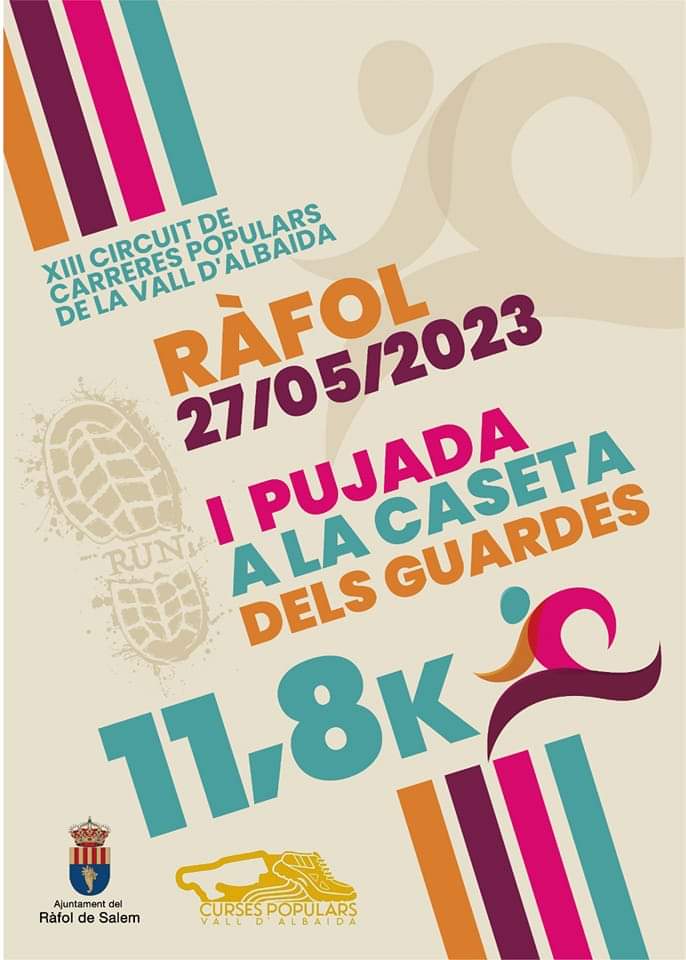 En unes hores comença la I Pujada a la Caseta dels Guardes del Ràfol de Salem, una nova prova de trail que s'estrena en el XIII Circuit de Carreres Populars de la Vall d'Albaida.

📍Ràfol de Salem
🕧 18:30 h

L'esport és salut!