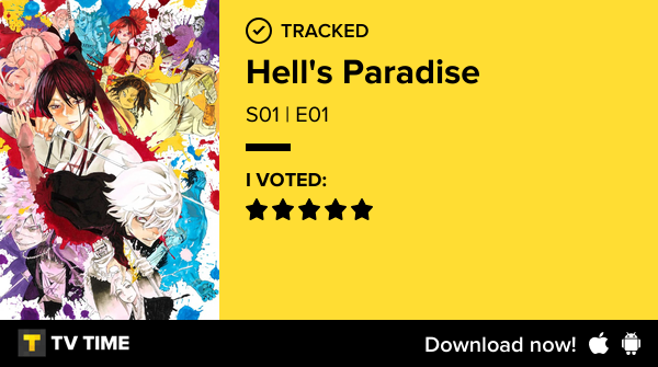 mxtherluv's tweet photo. I've just watched episode S01 | E01 of Hell's Paradise! #hellsparadisejigokuraku  https://t.co/yFkZ93MvAI #tvtime https://t.co/rTC6rVdXiF