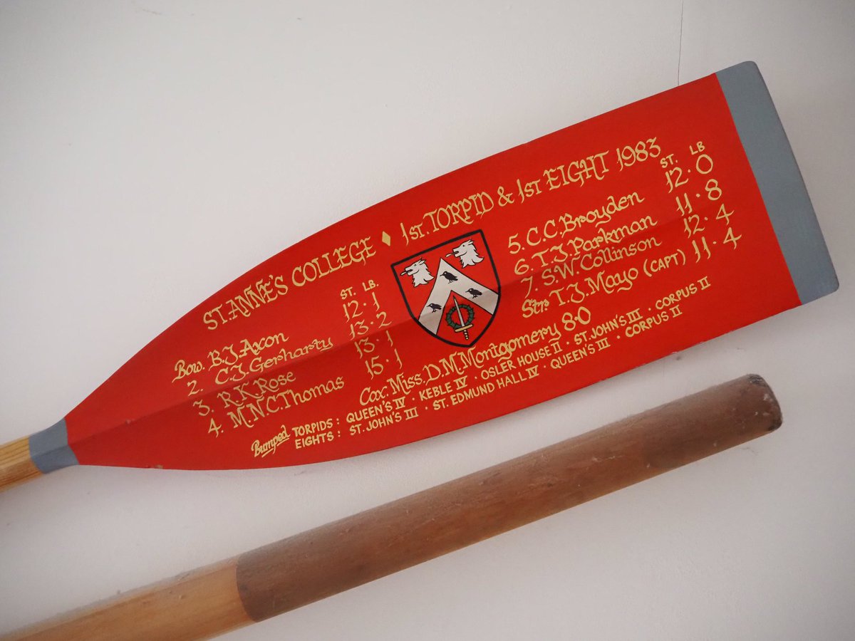 <a href="/StAnnesBC/">St Anne's Boat Club</a> <a href="/StAnnesCollege/">St Anne's College</a> 40 years on! First men’s crew in the permanent divisions. A hard row at the top of the rowing-on divisions on the Wednesday followed by some easy days. Good luck today to everyone there.