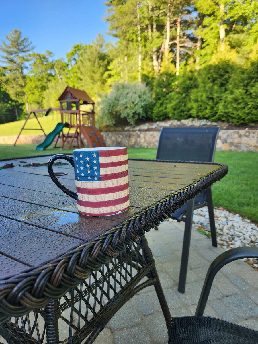 Having my morning coffee and remembering what this weekend is all about. Take time to remember those who have sacrificed for us. Happy Memorial Day