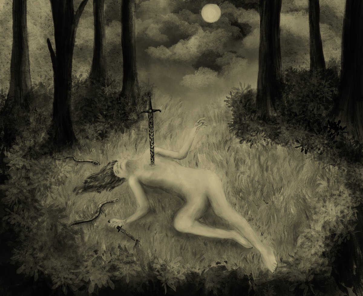 iamsajii's tweet photo. gm.⚔️

"One moonlit night, as the silver beams cast their ethereal glow upon the forest floor, a lifeless body appeared, abandoned in the heart of the woods." https://t.co/2EjyLBXews