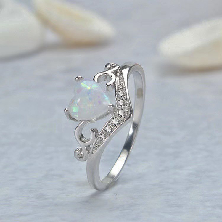 heart opal ring