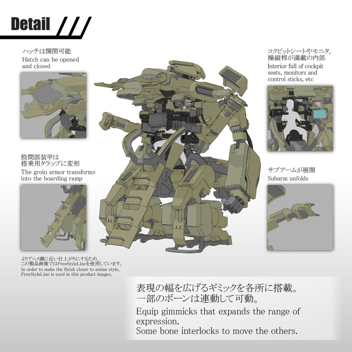 tenpenmen's tweet photo. 【宣伝】突然ですが、売ります。
https://t.co/PGYJASilcA

#3DCG  #ロボット #blender  #アニメーション #メカ https://t.co/lStv4GORcG