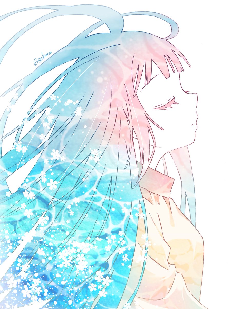 「『水面桜』」|朝倉のイラスト