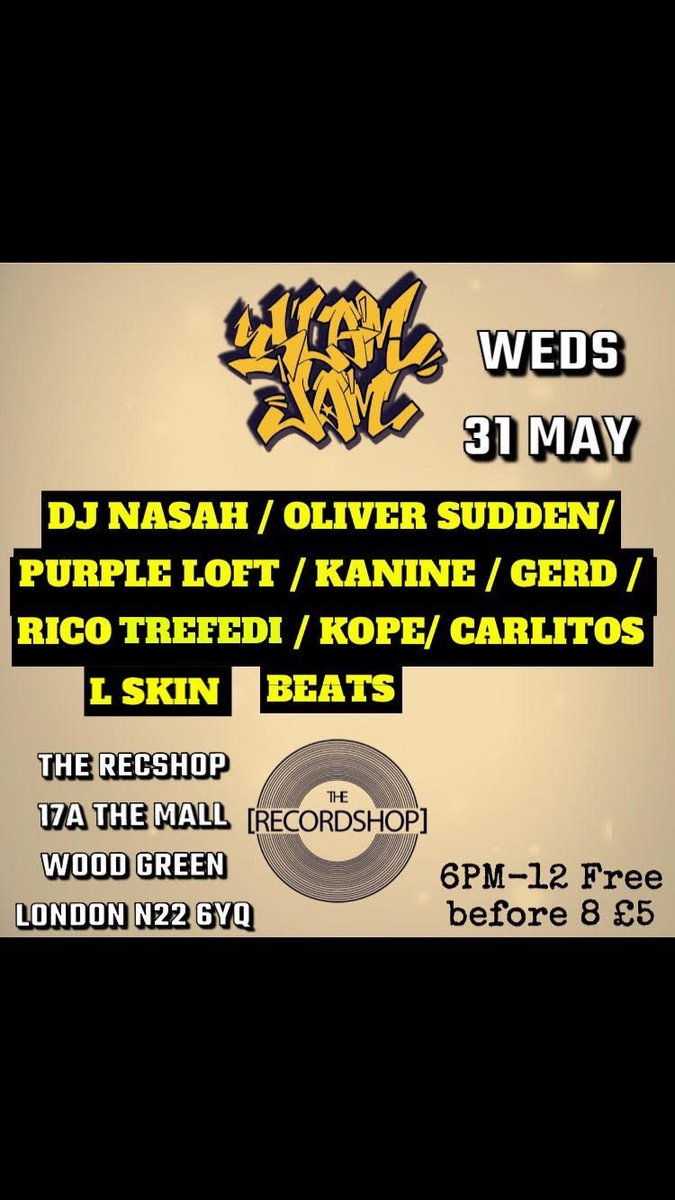 Drop by <a href="/the_recshop/">The RecShop</a>  during the week to kick back and enjoy <a href="/SlamJamLondon/">Slam Jam</a> 🏀
