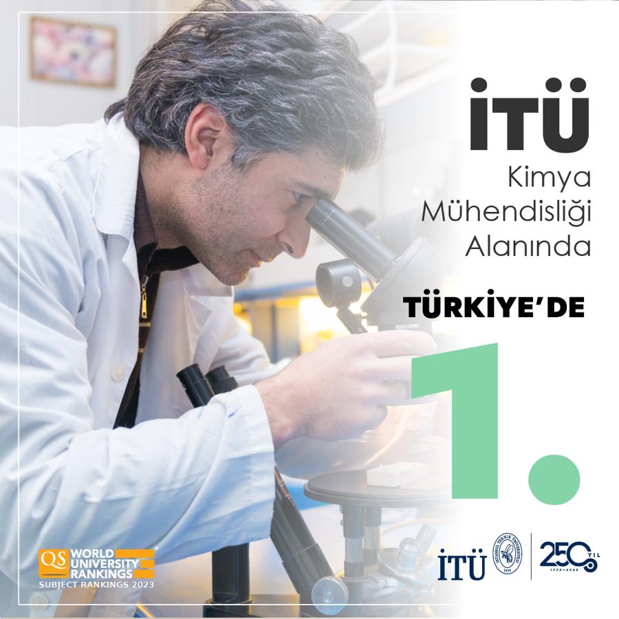 Kimya Mühendisliği alanında, Türkiye'de 1. sıradayız! 👩‍🔬👨‍🔬🔬 #ITUGURUR #QSWUR
@worlduniranking