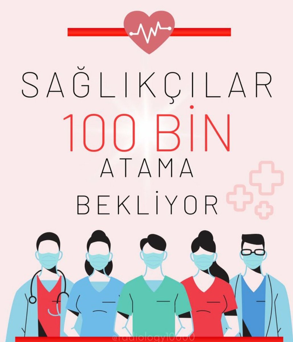 Birçok şehir hastanesi ve il sağlık müdürlükleri açıldı artık sıra2023 büçesiyle  100 bin sağlık  istihdamin yapılmasi  ve ardından her  bölüme yeteri kadar kontejan verilmeli  
#SağlıkAtamasıŞart