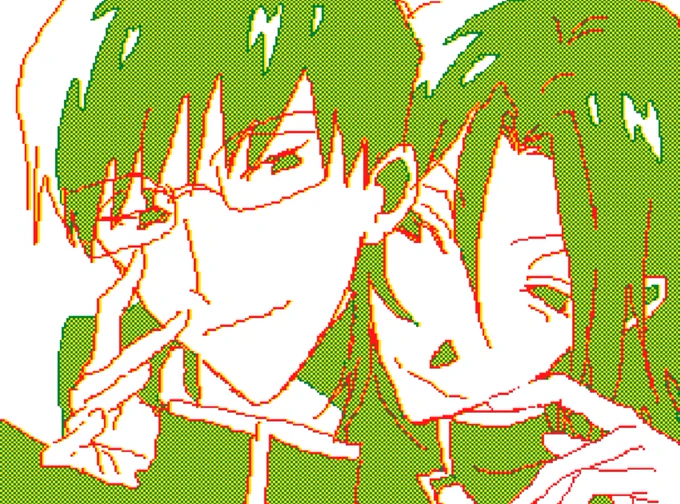 久々にうごメモ開いたら結構落書きが溜まっていた 顔くっつける構図好きね～