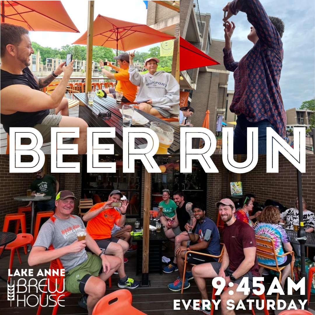 BEER RUN is the perfect way to spend your Saturday, with time before for the farmers market, and time after to hang out with friends/beer/shandies/pretzels! Run takes off at 9:45am.
.
#beerrun #willrunforbeer #runreston #idrinkandirunthings #othhhr #beergear #barwithaview #fxva