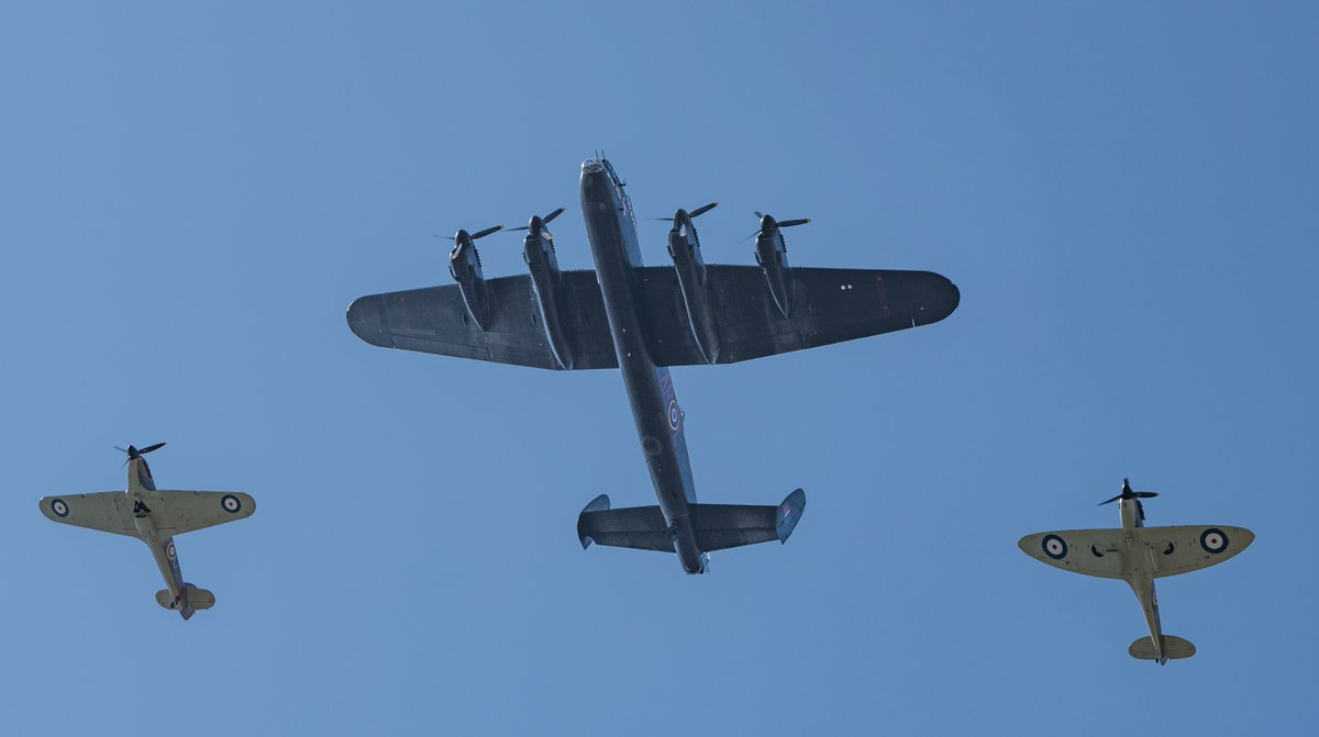 Right over the garden. 
#Blackpool #Lancasterbomber #flypast