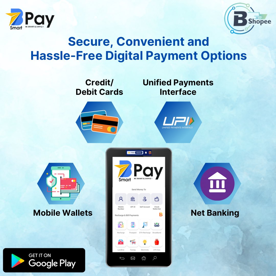 Experience the ease of secure and hassle-free digital payments - pay with confidence, anytime and anywhere!

#BSmartPay #SmartUtility #DigitalPayments #MobilePayments #UtilityBills #Convenience #SecurePayments #EasyPayments #CashlessTransactions #OnlinePayments #Upi #UpiPayments