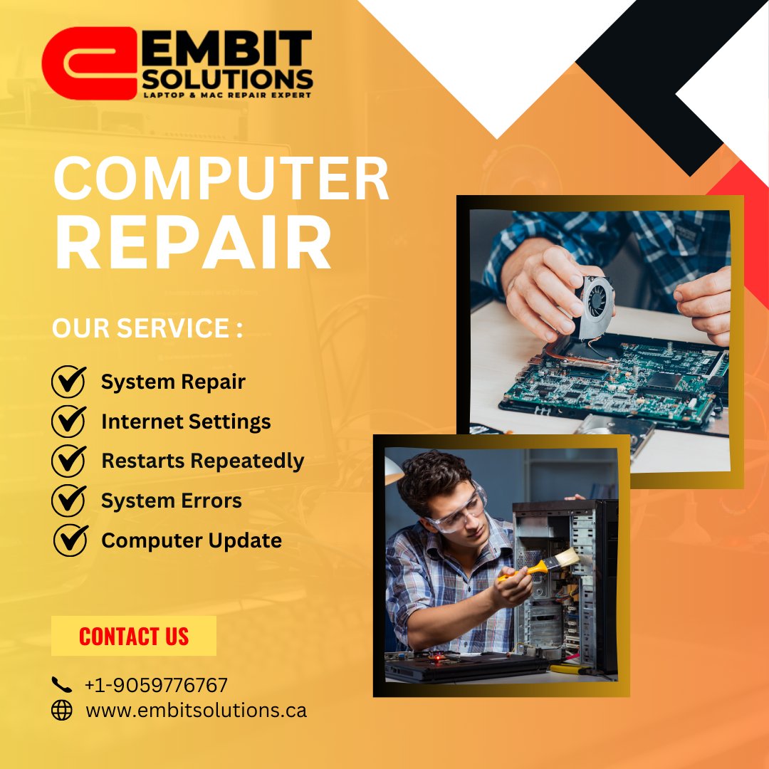 embitsolution's tweet image. We offer valuable money-saving services and 180 days Warranty on every Repair. Please call 905-799-6767 for additional details.
#brampton #computerrepair #laptoprepair