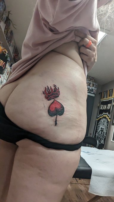 Not your everyday Queen of Spades tattoo~  A symbol of my love for the men I attract in my life~   I<a href="/tag/inked"class="tags"><span>#inked</span></a><a href="/tag/pawg"class="tags"><span>#pawg</span></a><a href="/tag/tattooart"class="tags"><span>#tattooart</span></a><a href="/tag/phatbooty"class="tags"><span>#phatbooty</span></a><a href="/tag/blacked"class="tags"><span>#blacked</span></a><a href="/tag/qos"class="tags"><span>#qos</span></a>