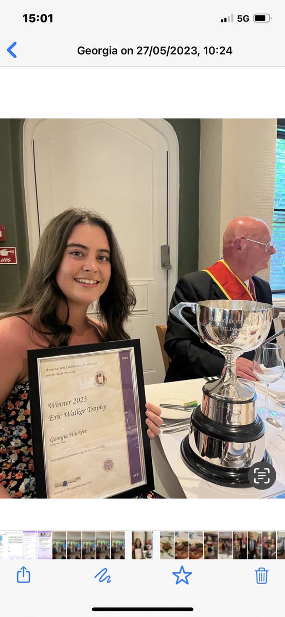 Big congratulations to our College Academy Culinary Team member Georgia Hackett who received the prestigious Eric Walker Trophy door winning the Academie Culinaire Francaise North West Commis of the Year!! Been a great year for her so far and off to BCC Salon on Tuesday too👏🏾👏🏾