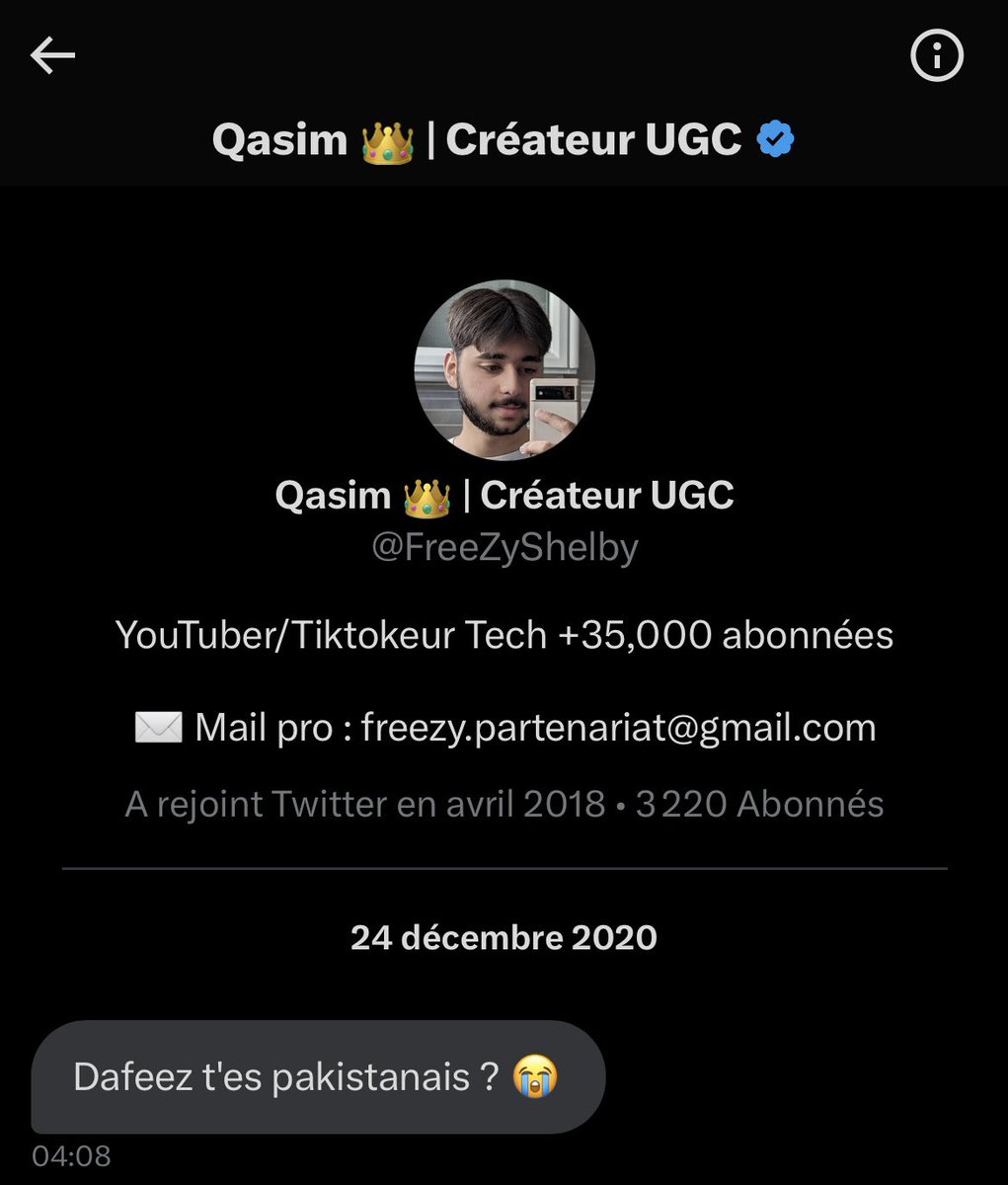 dafeezfn's tweet photo. @FreeZyShelby PTDRR QUOI? https://t.co/erwVpYEUeh