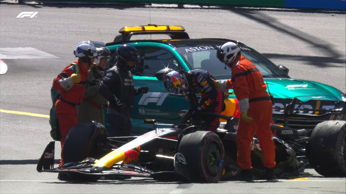 F1's tweet photo. 🚩 RED FLAG 🚩

Heartbreak for our 2022 Monaco Grand Prix winner, Sergio Perez 💔

#MonacoGP #F1 https://t.co/9N5zVShvNy